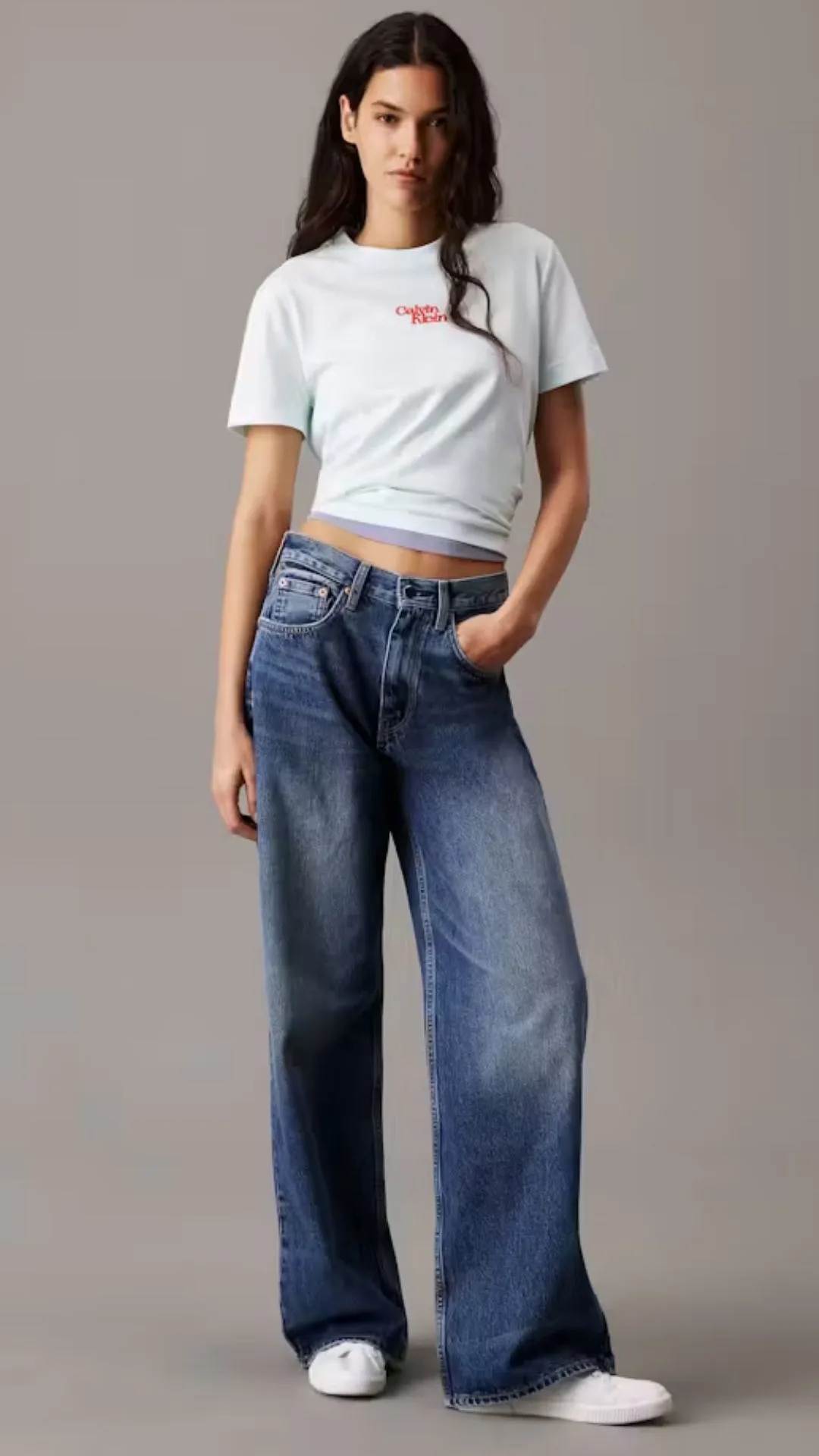 calvin klein wide leg jeans