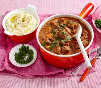 Slow-cooked pork & lentil ragout